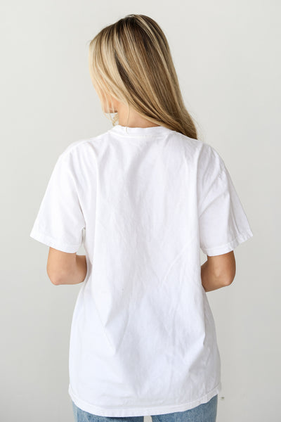 White Chop Chop Graphic Tee back view