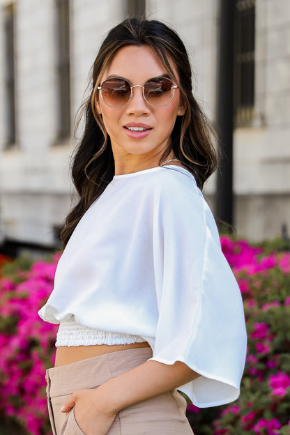 cute White Blouse