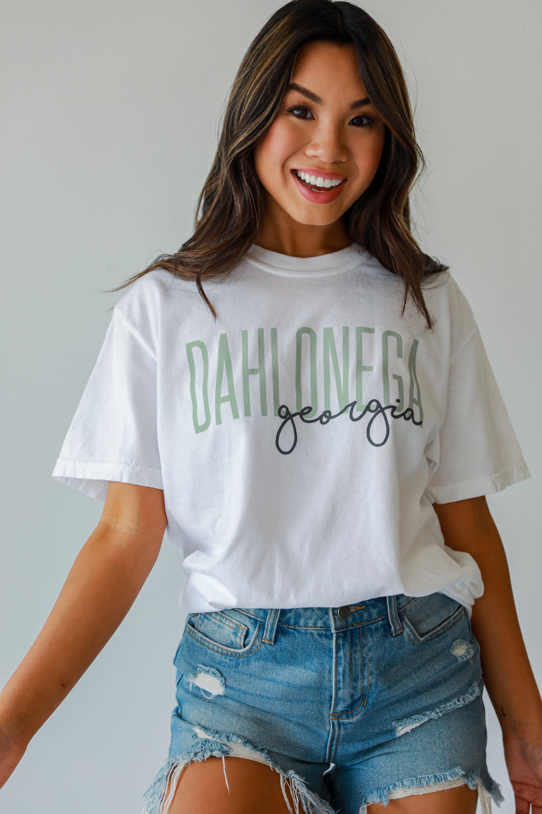 white Dahlonega Georgia Script Tee