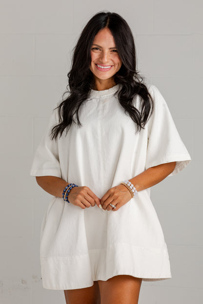 Bright Horizons White Denim Mini Dress