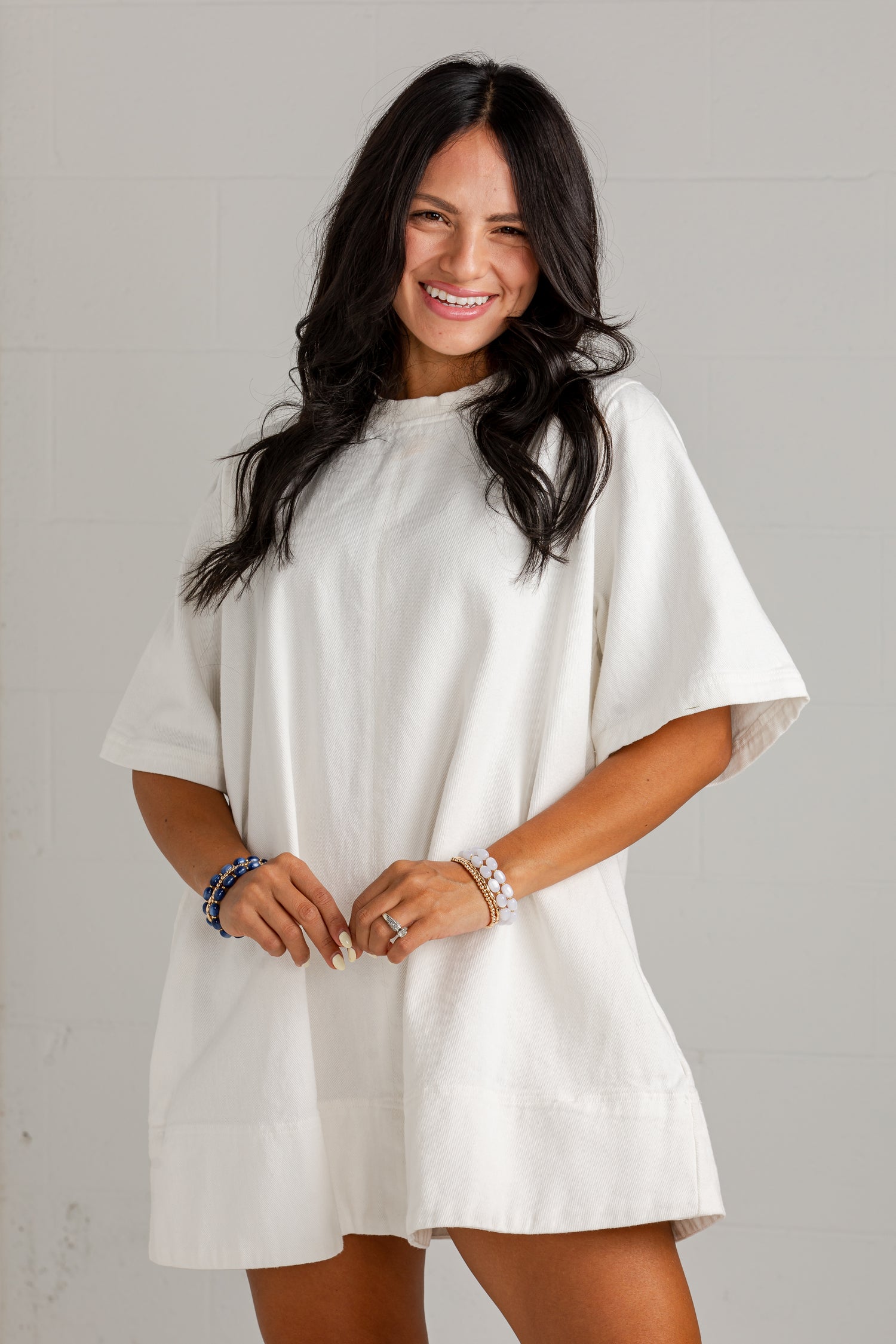 Bright Horizons White Denim Mini Dress
