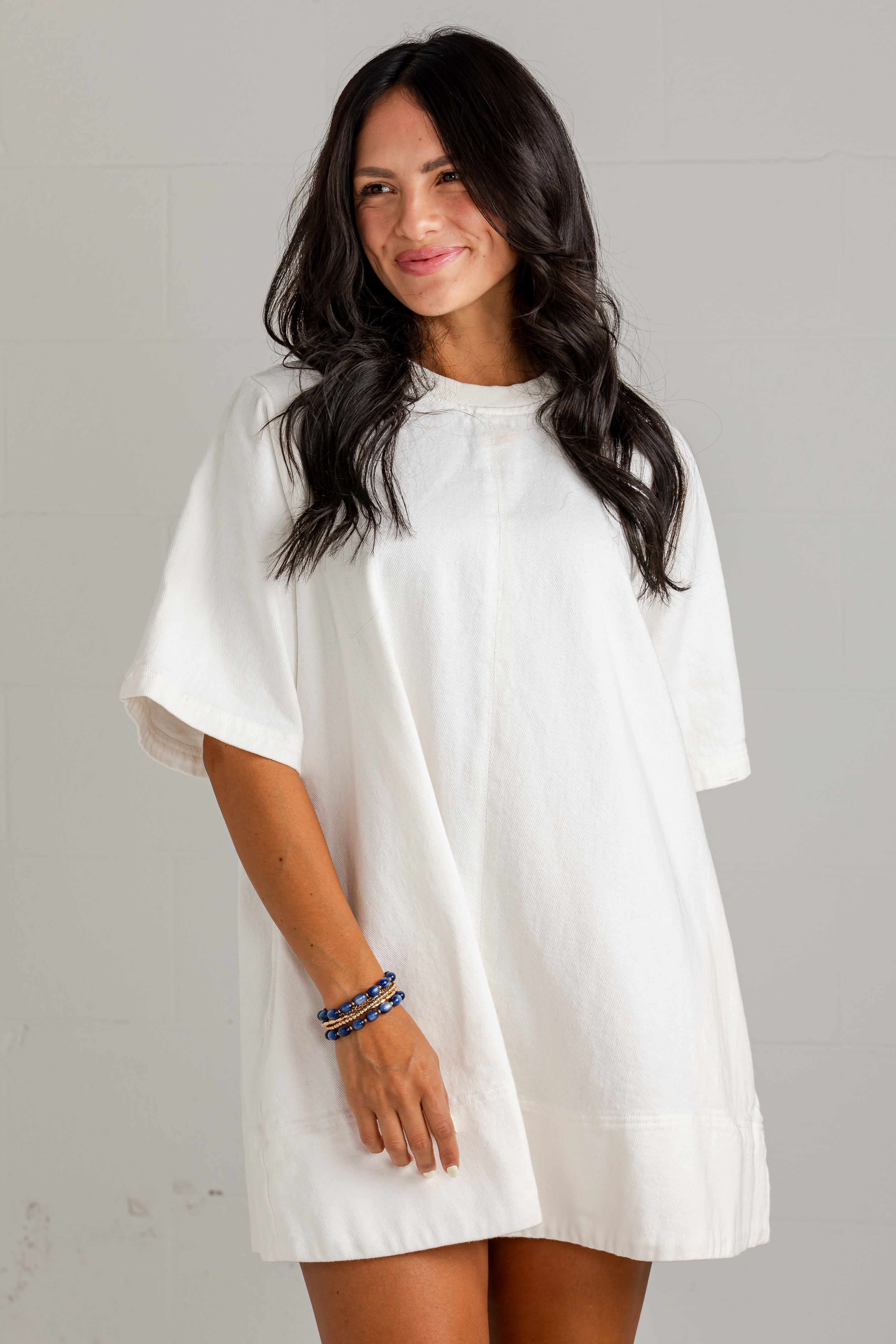 Bright Horizons White Denim Mini Dress