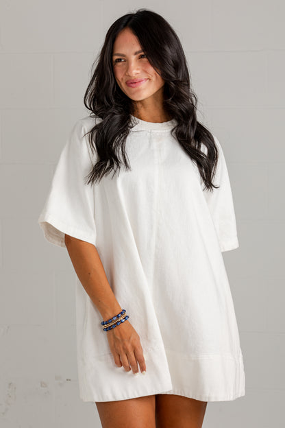 Bright Horizons White Denim Mini Dress