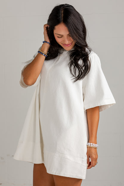 Bright Horizons White Denim Mini Dress