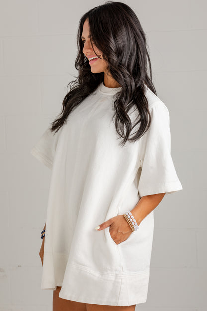 Bright Horizons White Denim Mini Dress