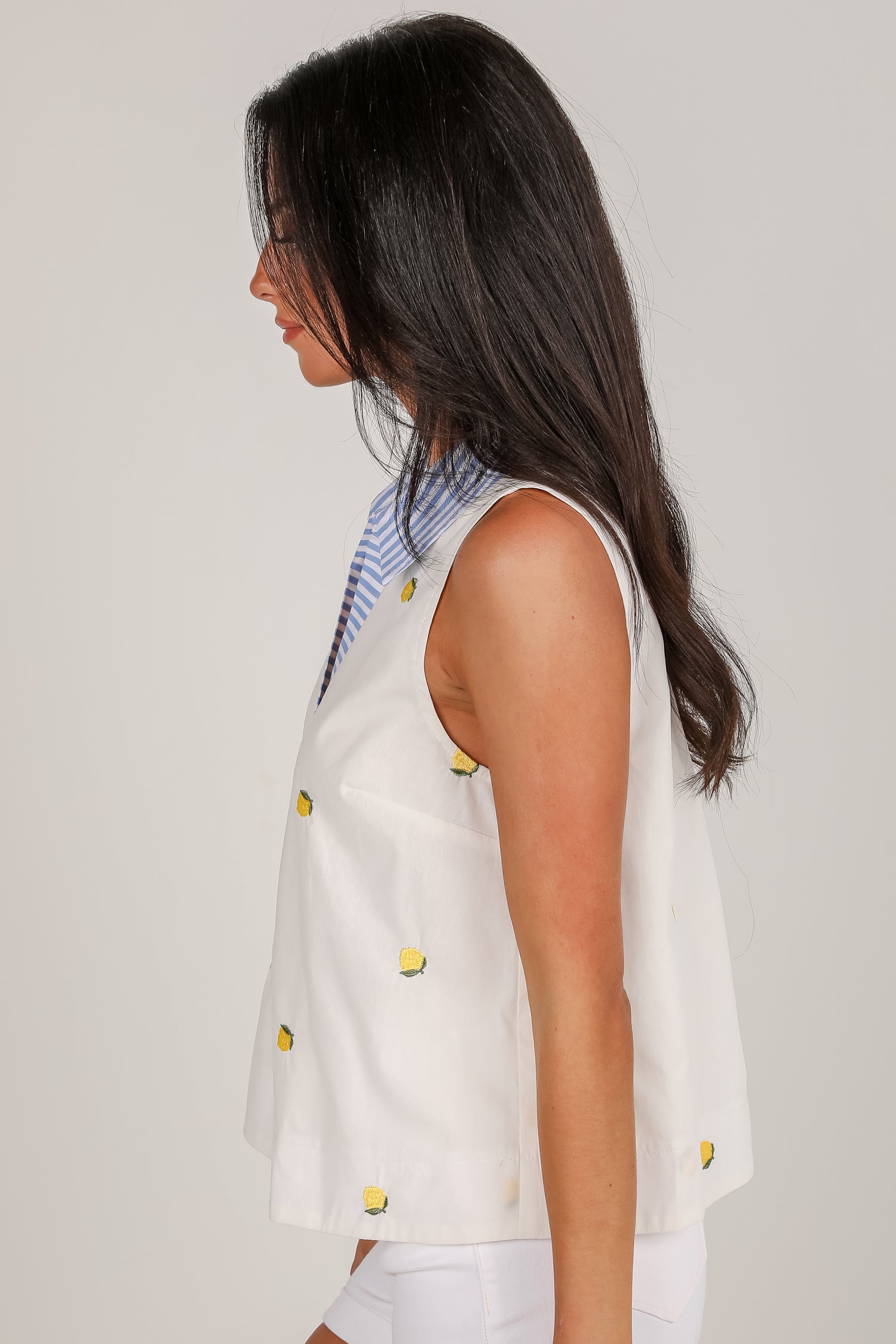 FINAL SALE When Life Gives You Lemons White Tank White Small