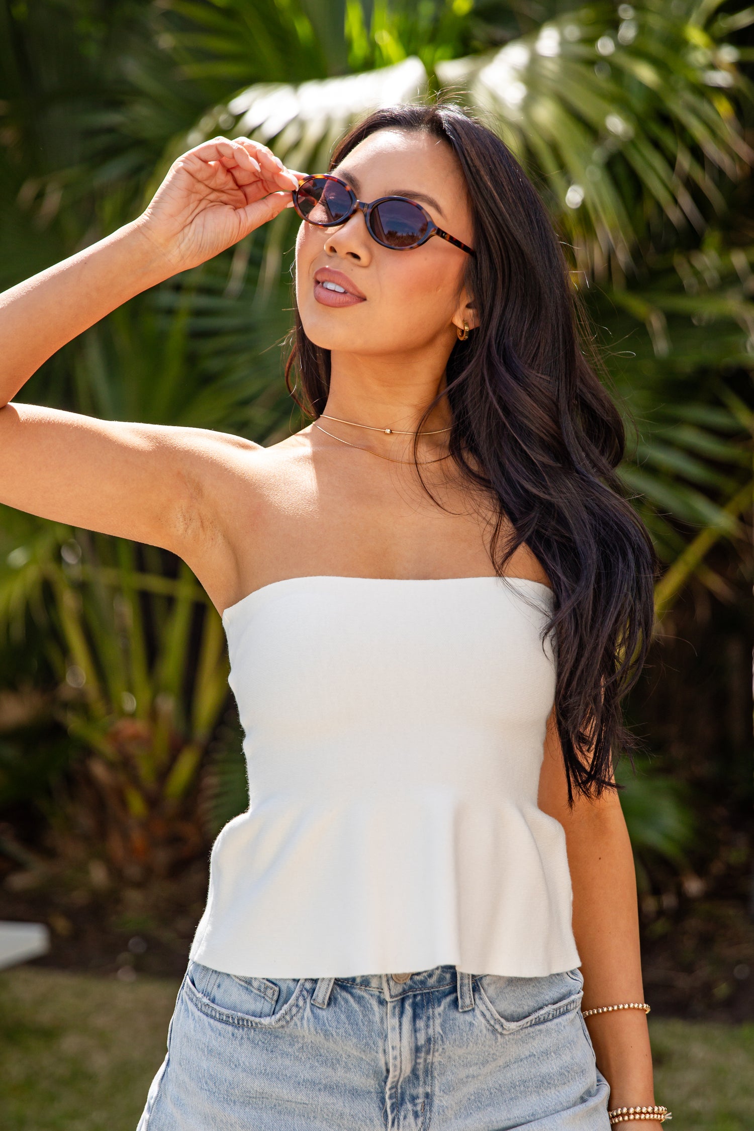 Pure Delight Peplum Tube Top
