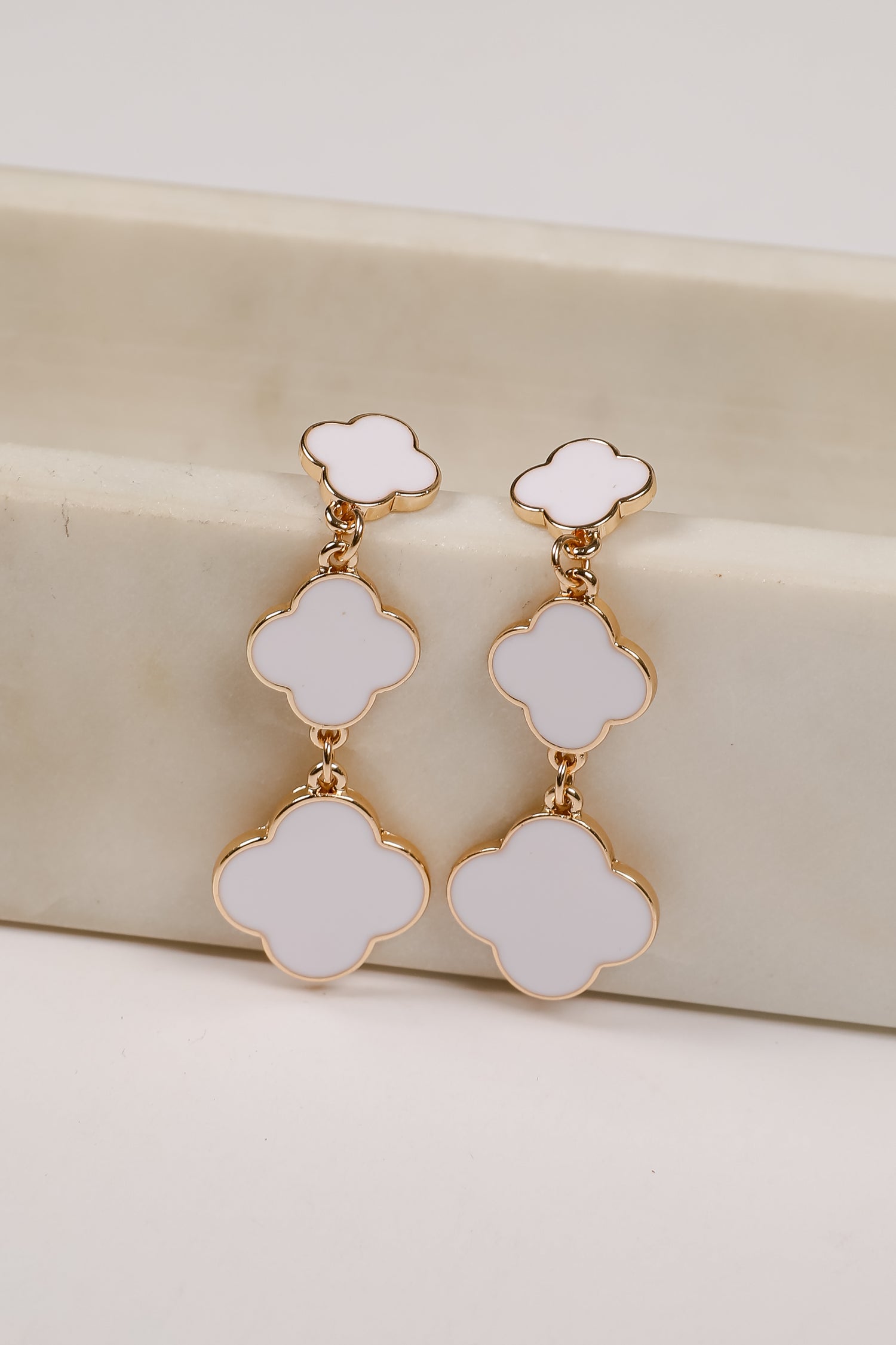 Ashley Quatrefoil Drop Earrings