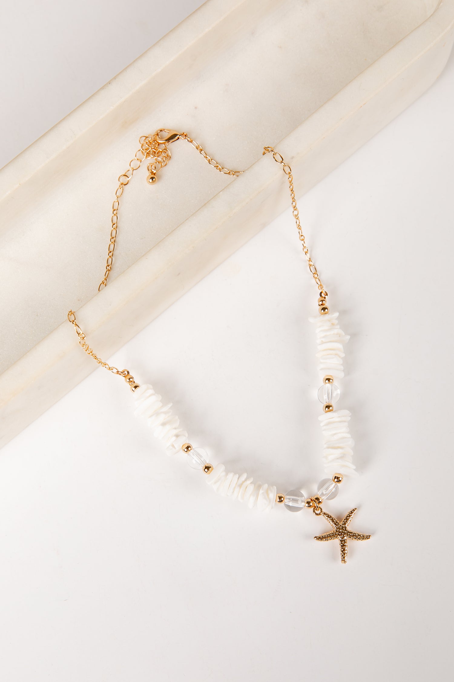 slim fit dress slacks Allee Coastal Shell & Starfish White Necklace – Dress Up
