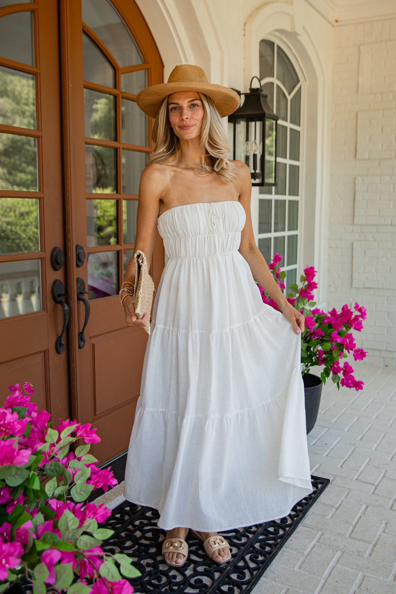 White Strapless Maxi Dress | Trendy Women's Dresses