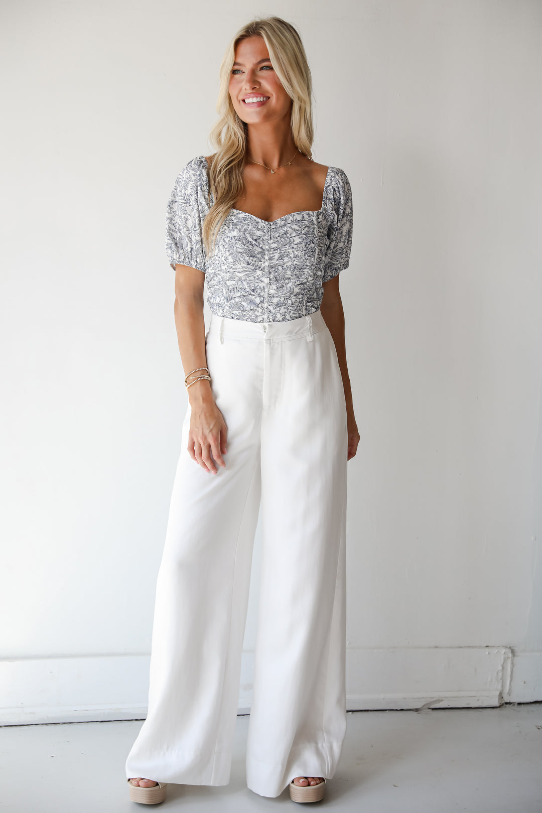 Lasting Cuteness White Trouser Pants