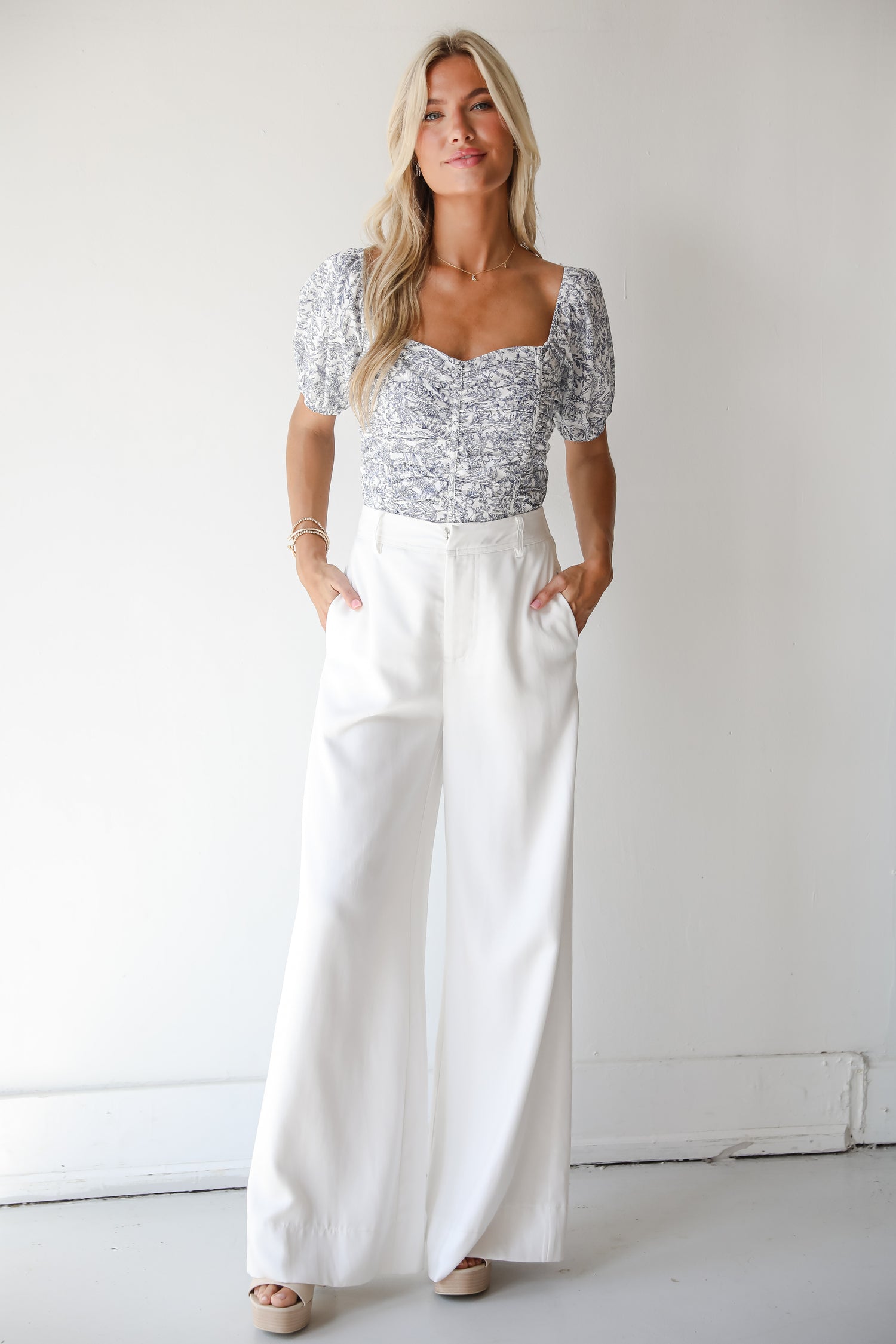 Lasting Cuteness White Trouser Pants