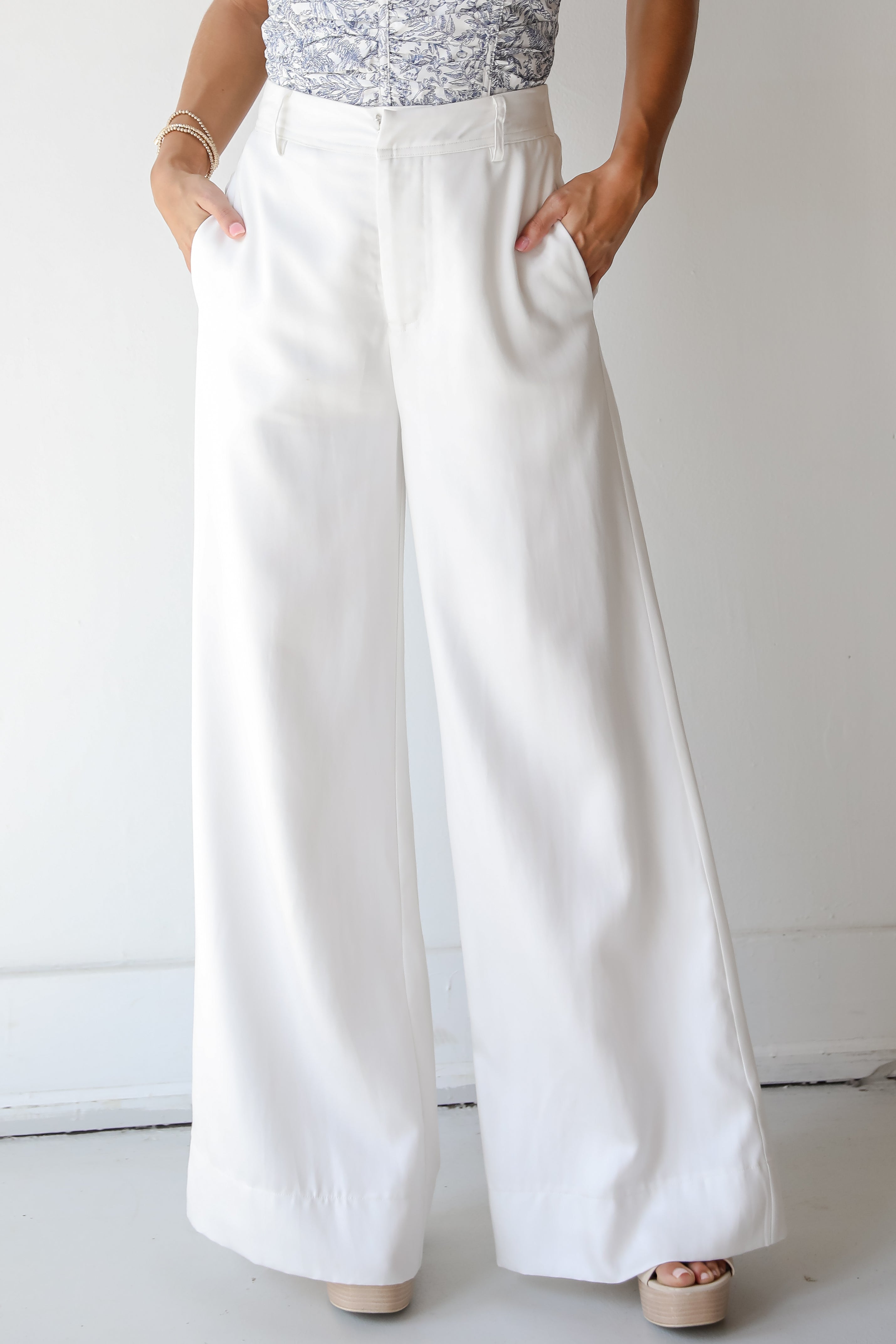 Lasting Cuteness White Trouser Pants