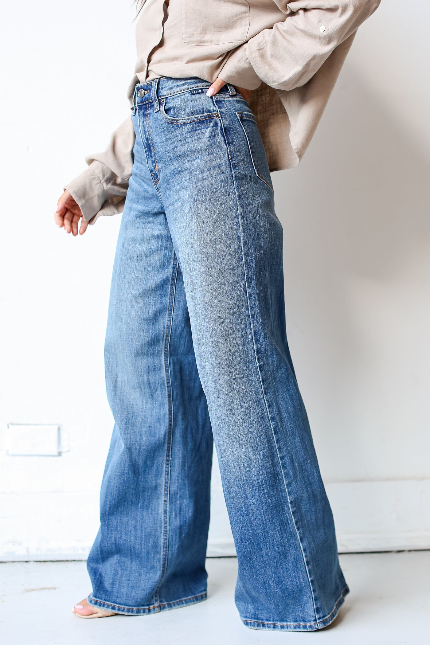 Trendy Medium Wash Wide ShopDressUp Dress Up | – Leg Jeans