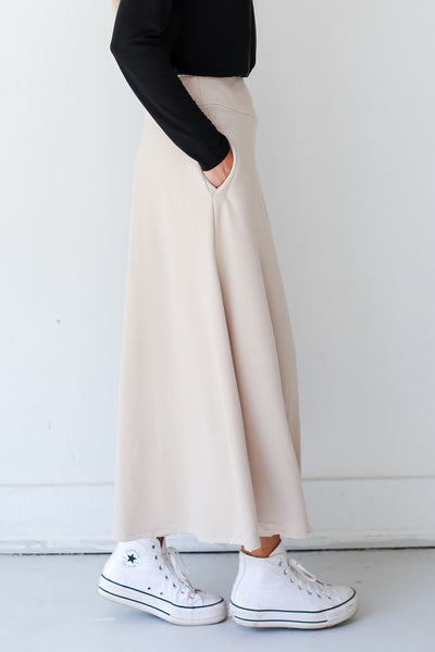 taupe Wide Leg Pants side view