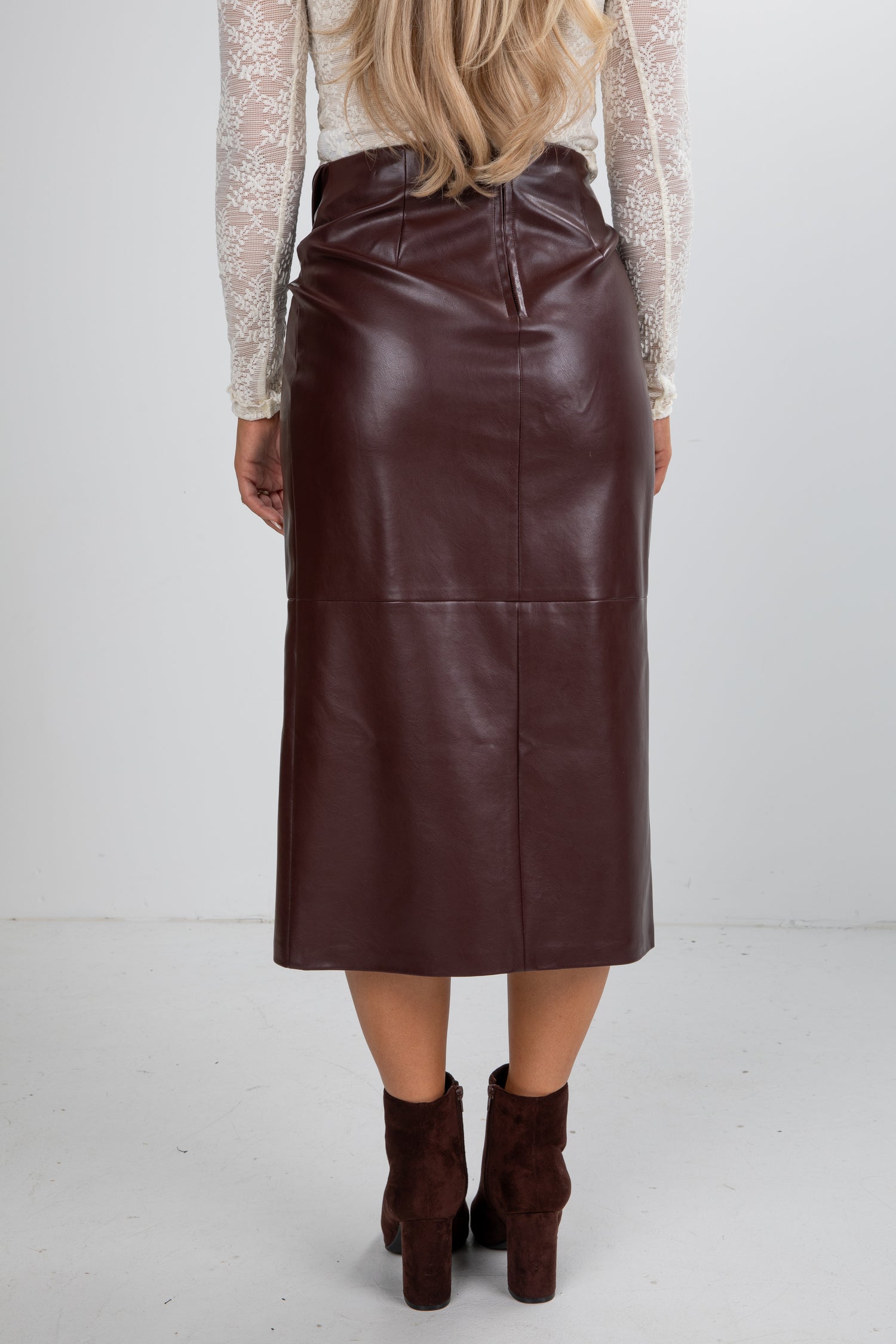 Trendy Leather Midi Skirt | Women's Skirts | ShopDressUp Black / Small Trendy Leather Midi Skirt | Women's Skirts | ShopDressUp Black / Small