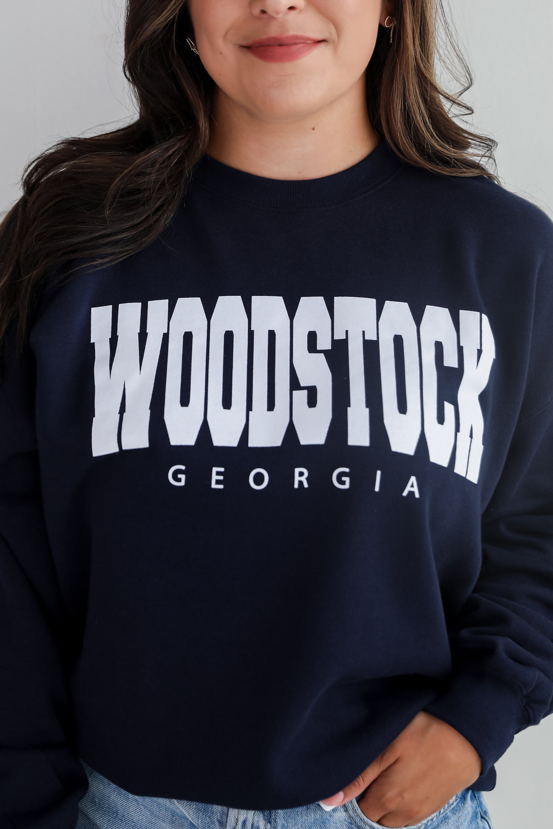 Navy Woodstock Georgia Sweatshirt