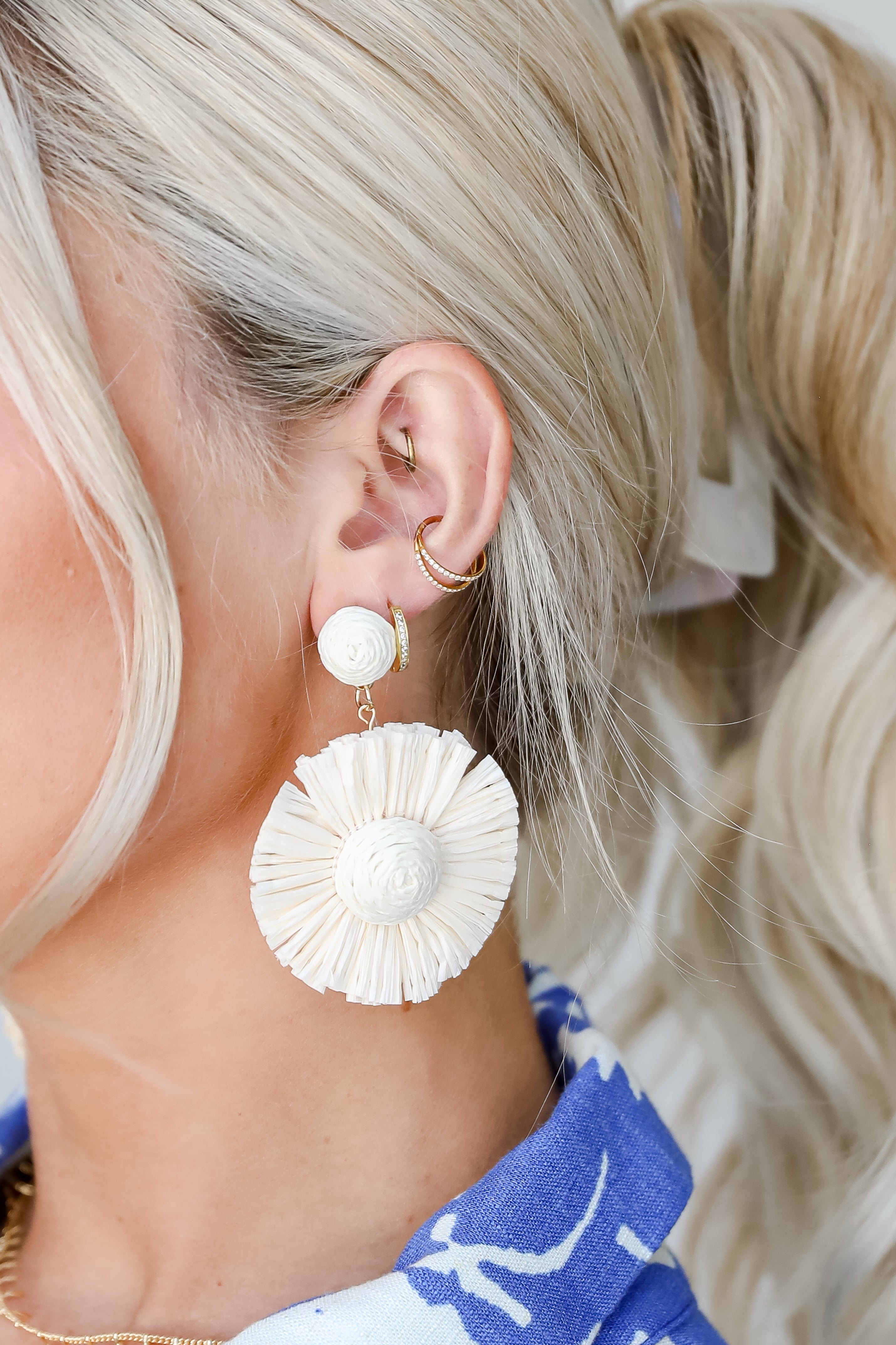 Straw Statement Earrings