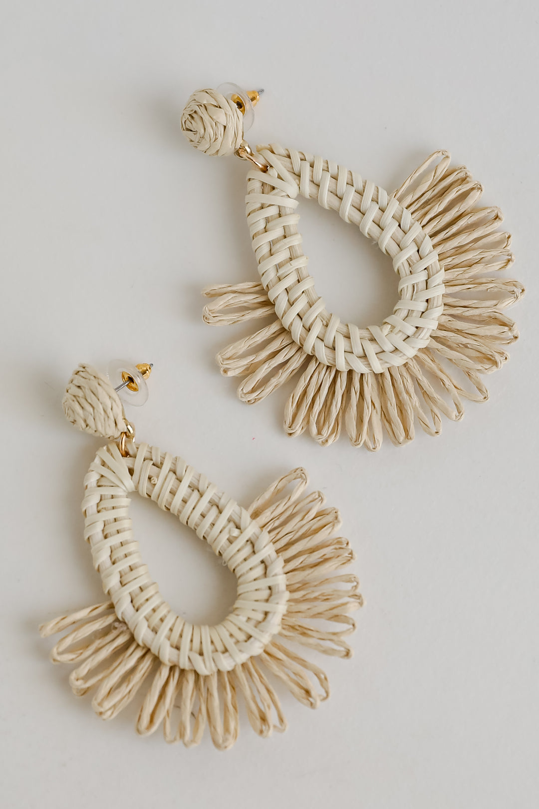Claire Natural Straw Statement Earrings