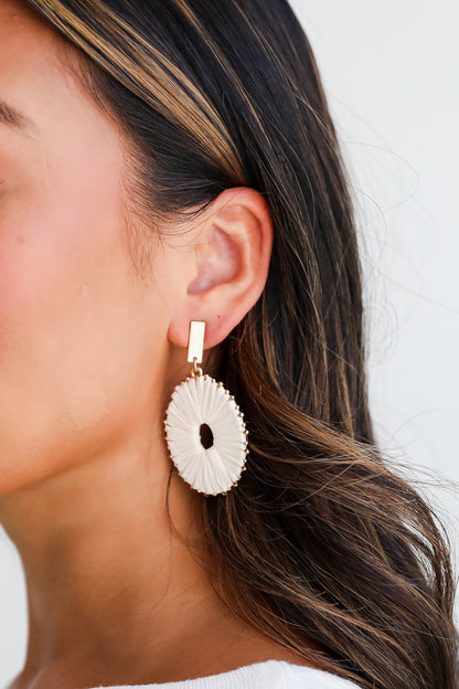 Aspen Straw Statement Earrings