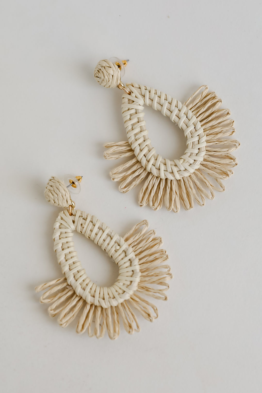 Claire Natural Straw Statement Earrings