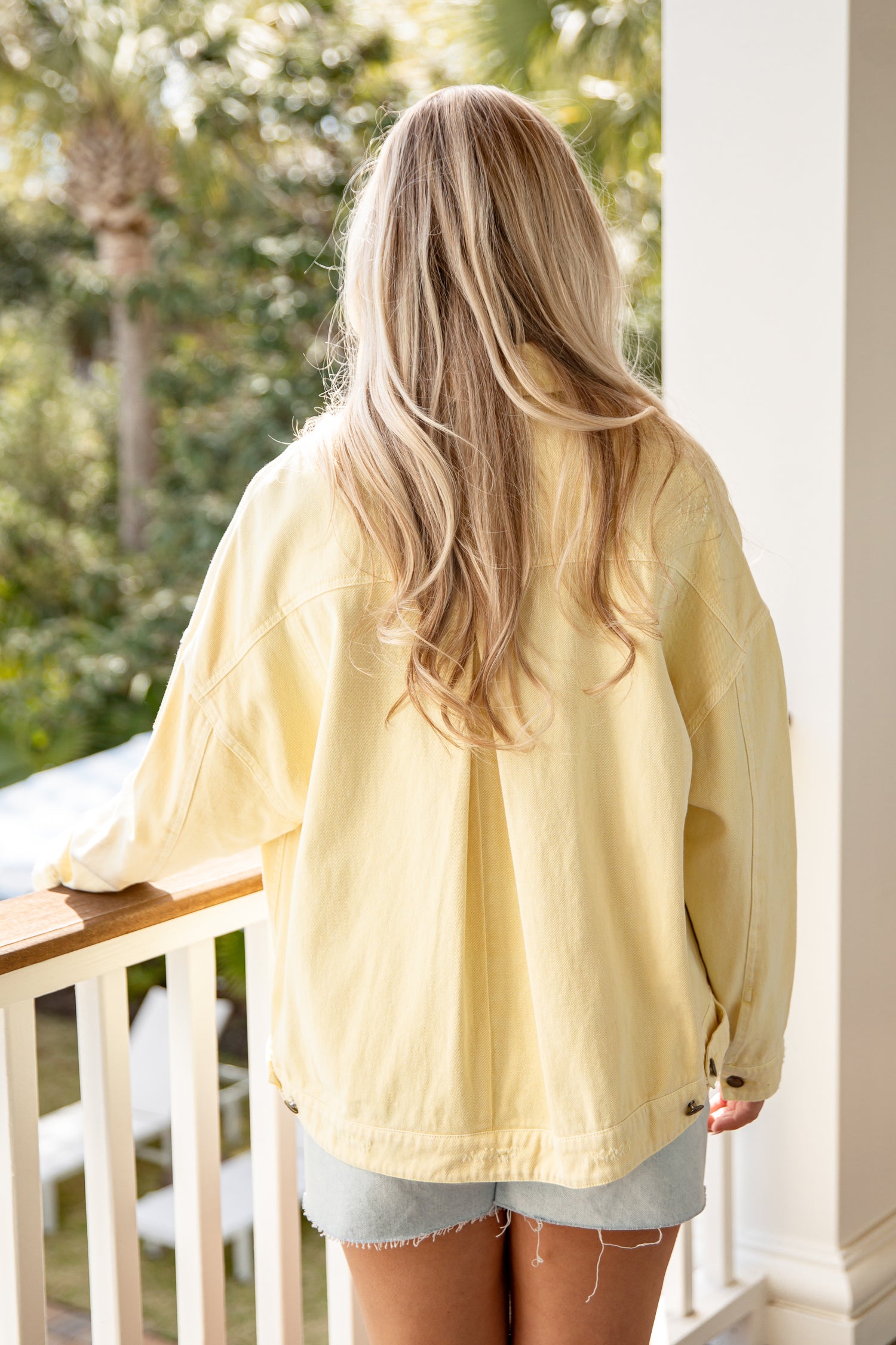 Iconic Travels Yellow Denim Jacket | Trendy Women's Clothing