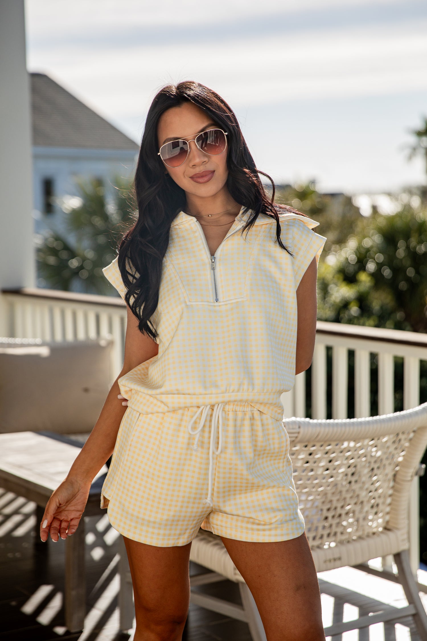 gingham dress shorts Pretty In Gingham Drawstring Shorts | Trendy Women's Shorts