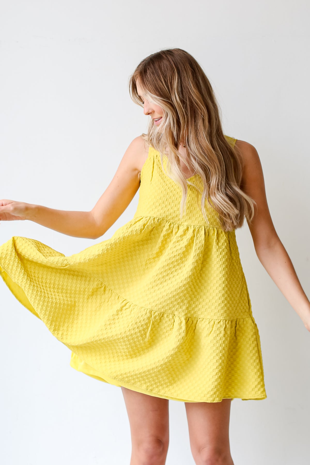 Cute Yellow Mini Dress For Summer ShopDressUp Dress Up