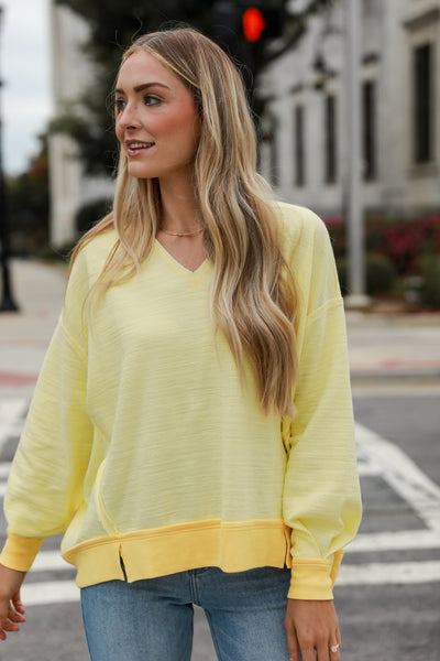 Yellow Oversized Pullover