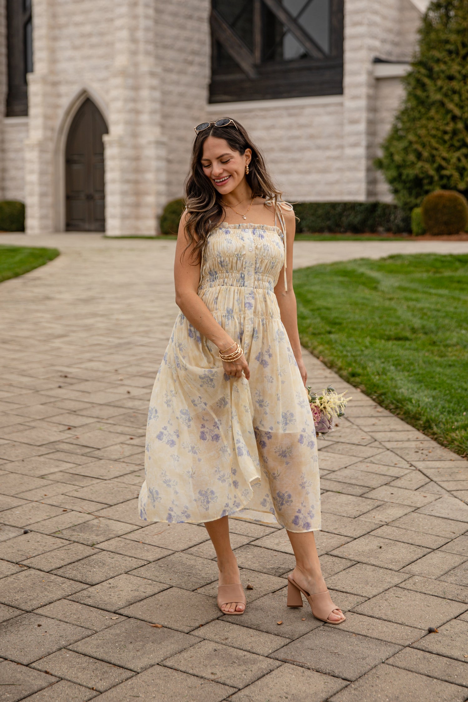 Smocked Yellow Floral Midi Dress | Trendy Women's Dress | ShopDressUp Dress Up Smocked Yellow Floral Midi Dress | Trendy Women's Dress | ShopDressUp Dress Up