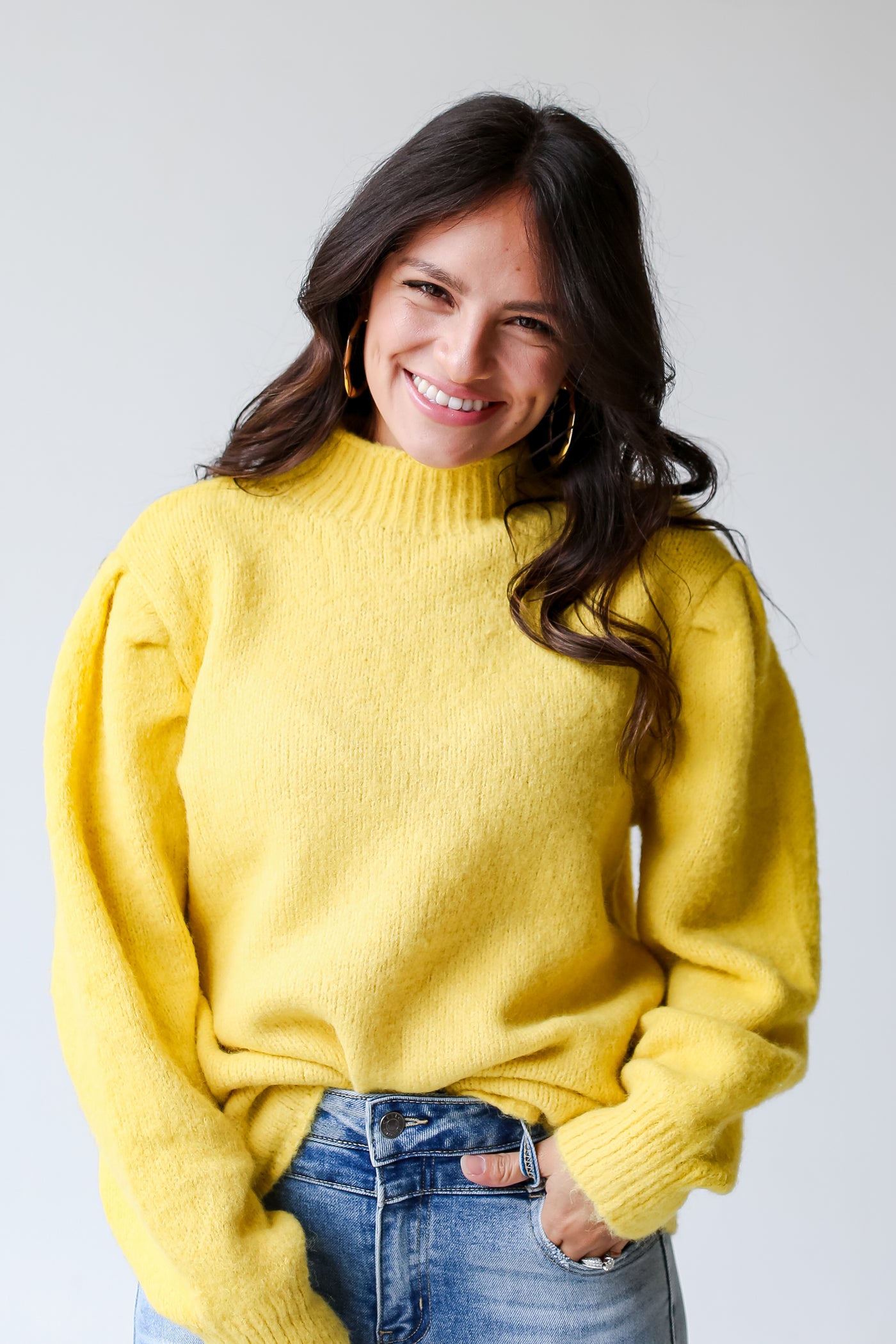 Yellow Sweater front view