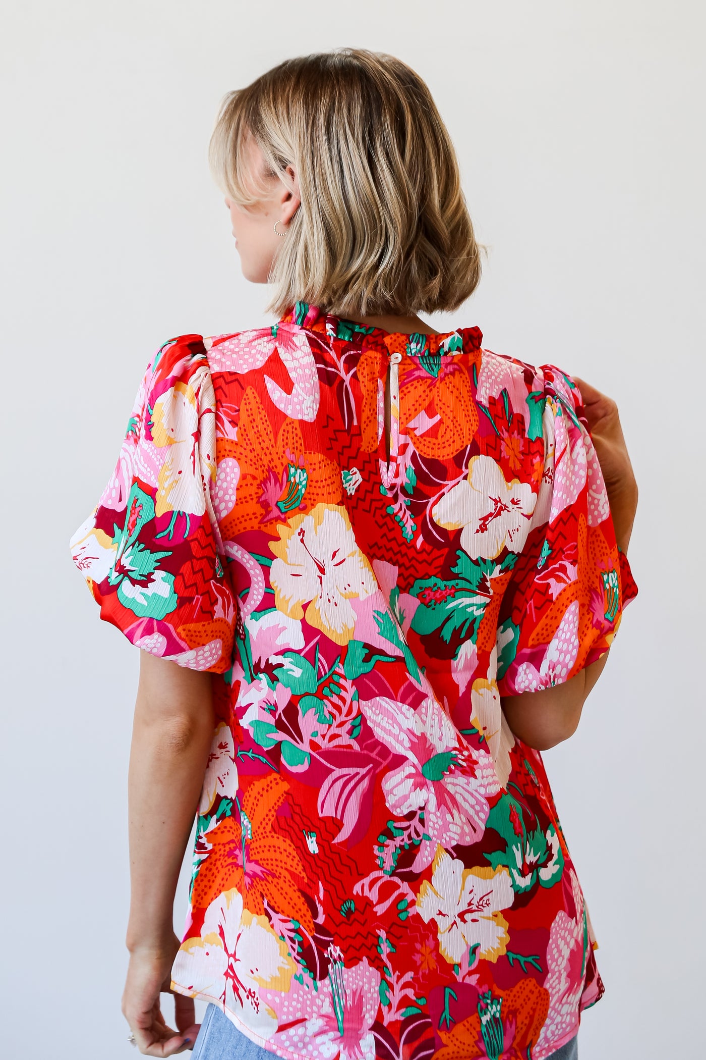Fuchsia Floral Blouse for spring