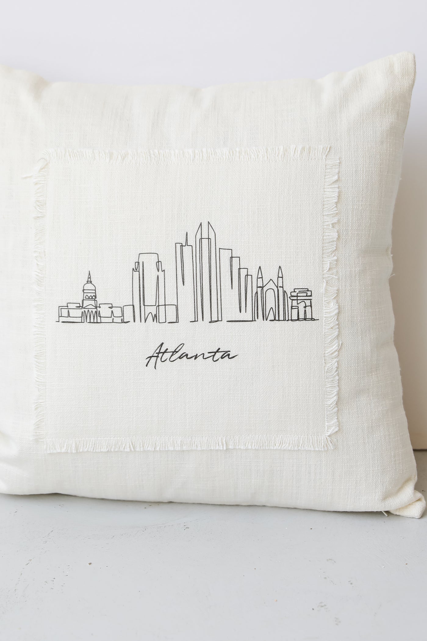 Atlanta City Scape Pillow close up