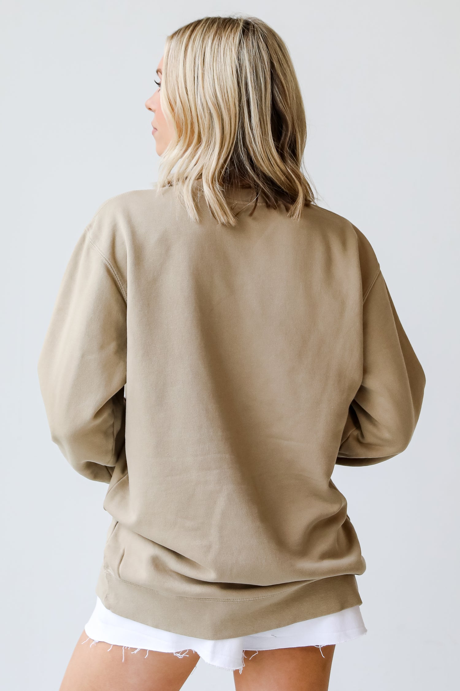 Tan Greenville South Carolina Pullover back view