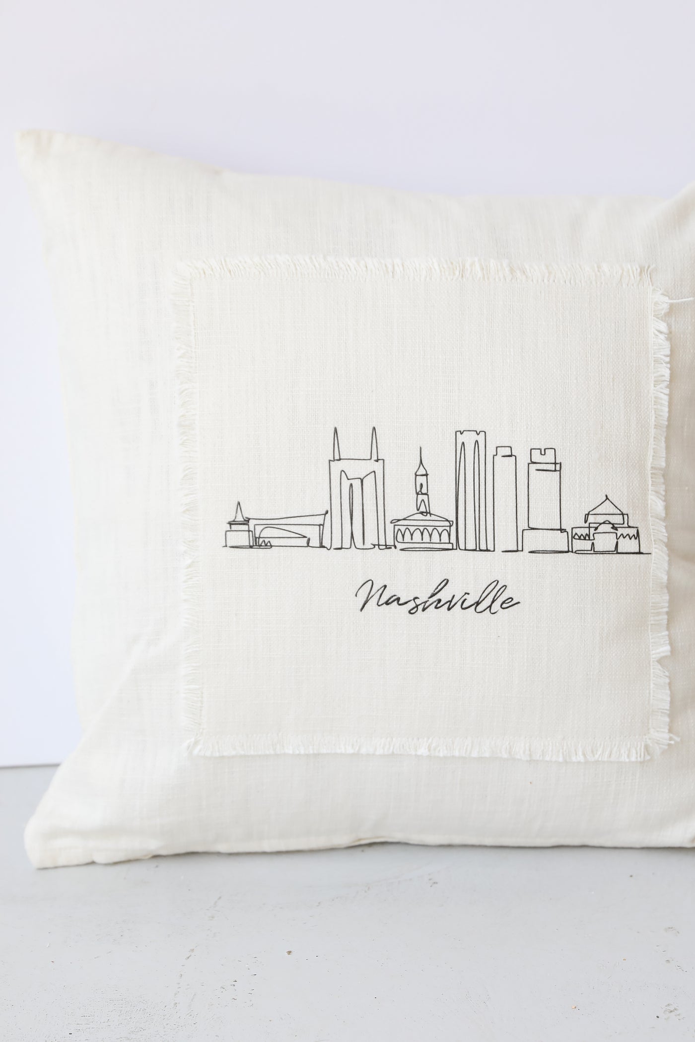 Nashville City Scape Pillow close up