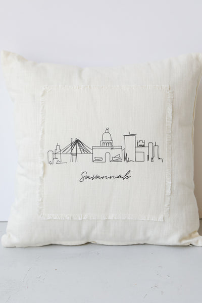 Savannah City Scape Pillow