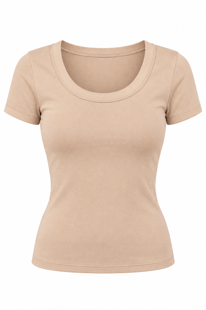 Serena Scoop Neck Basic Top