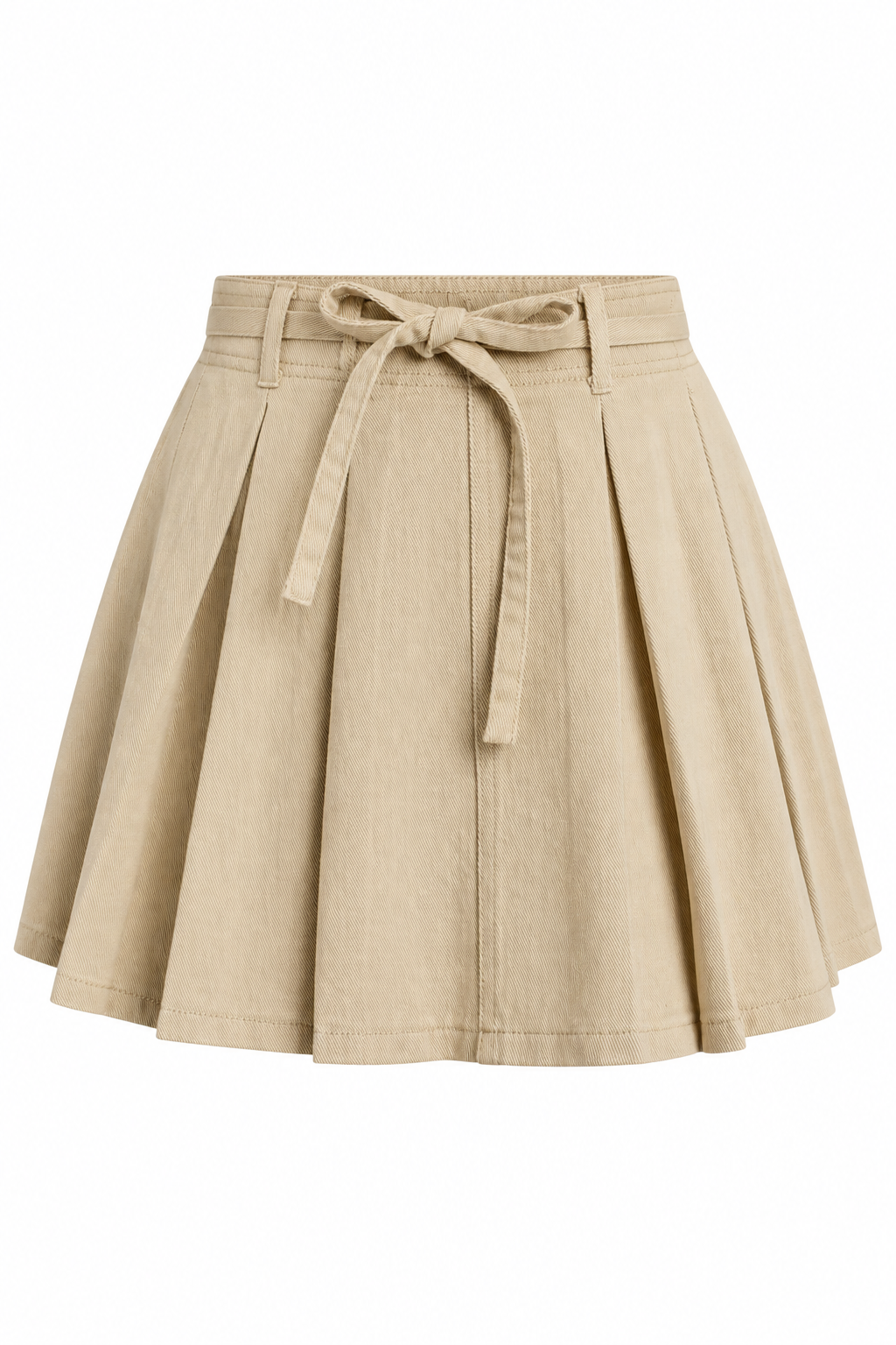Prepared To Impress Taupe Pleated Mini Skirt