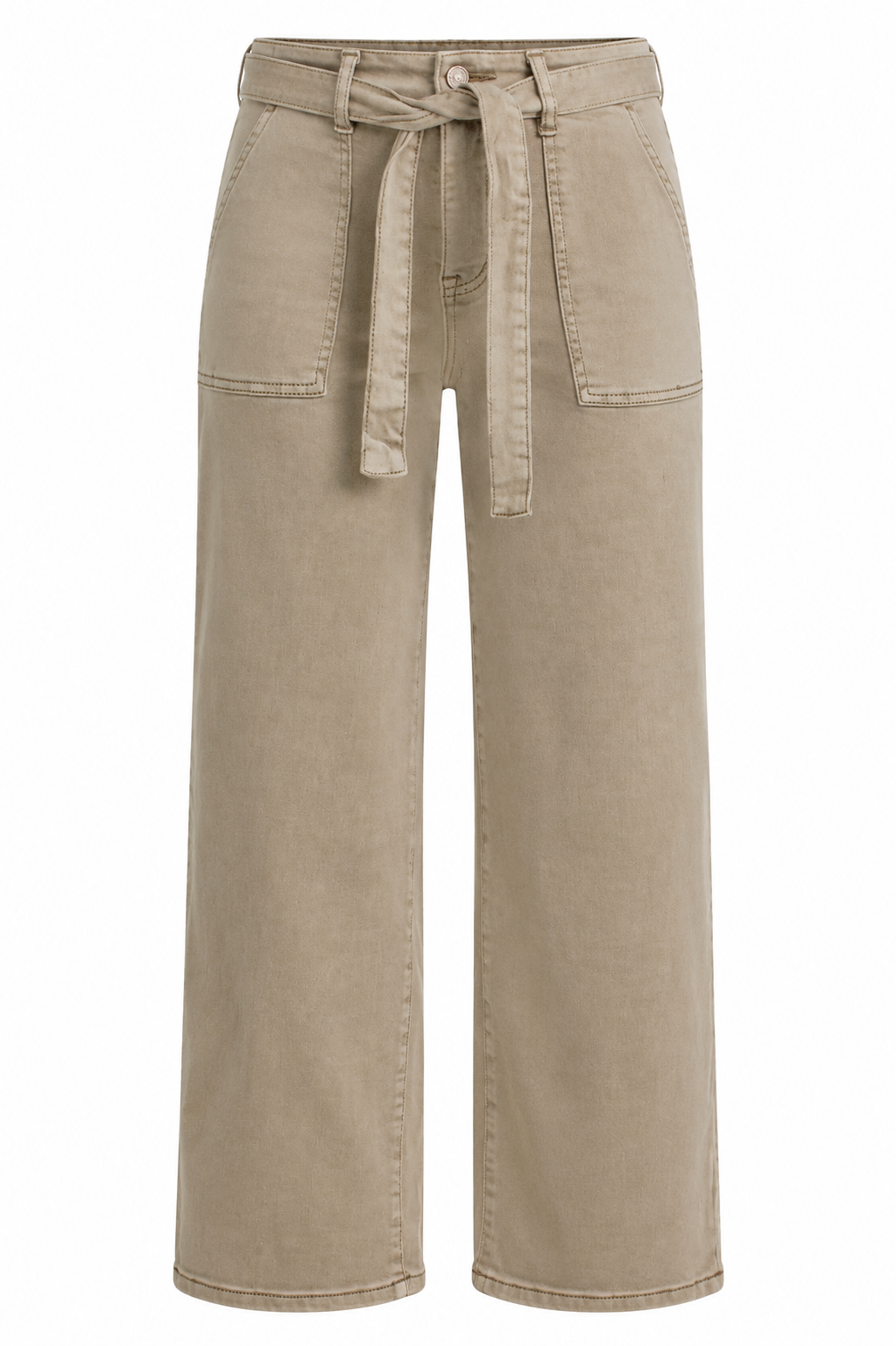 Elmwood Light Olive High-Rise Straight Leg Jeans