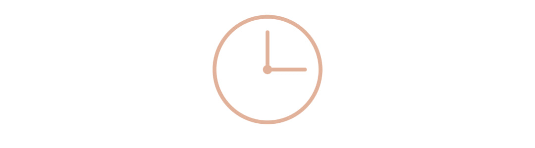 peach clock outline icon