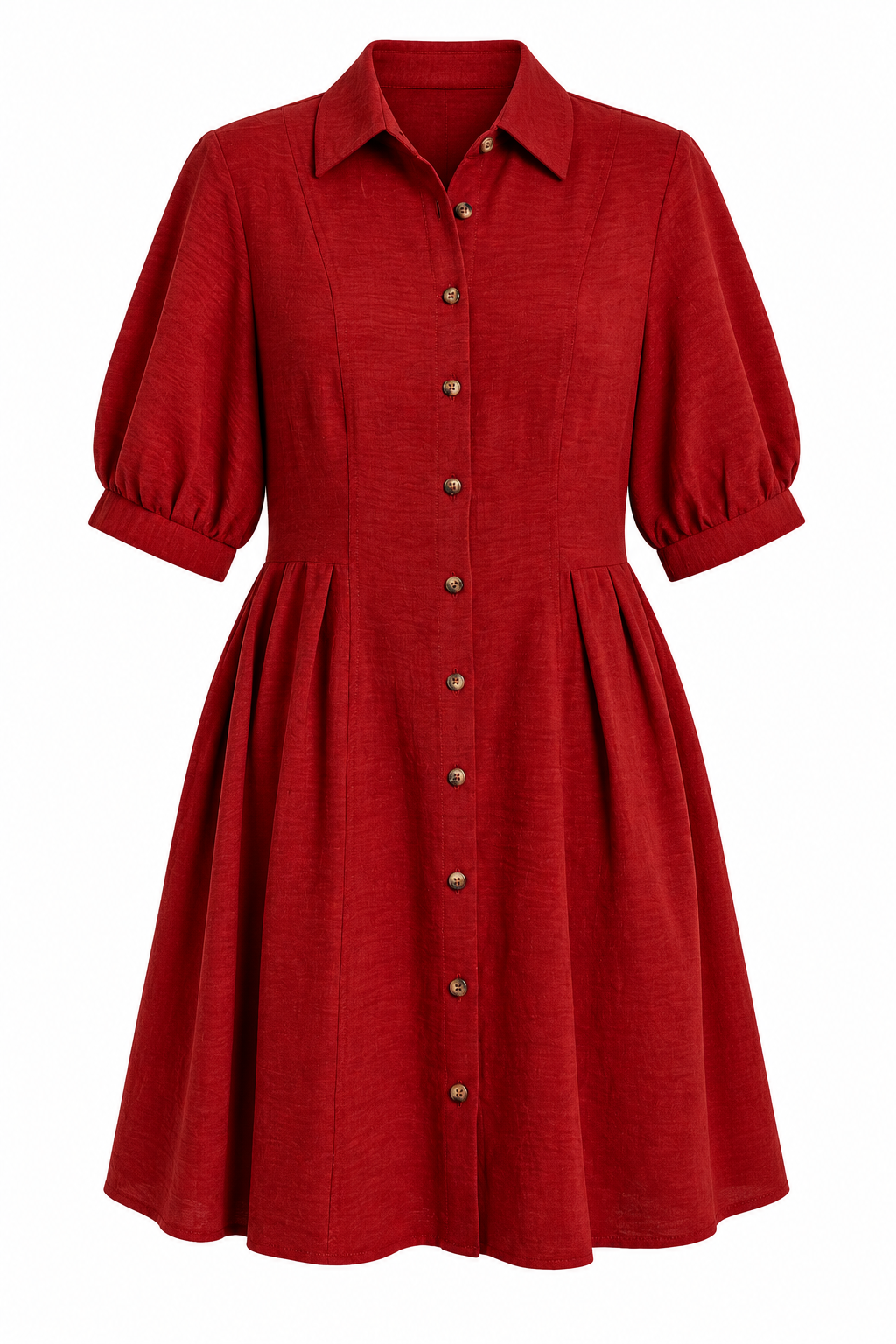 Turning Leaves Button Down Marsala Mini Dress