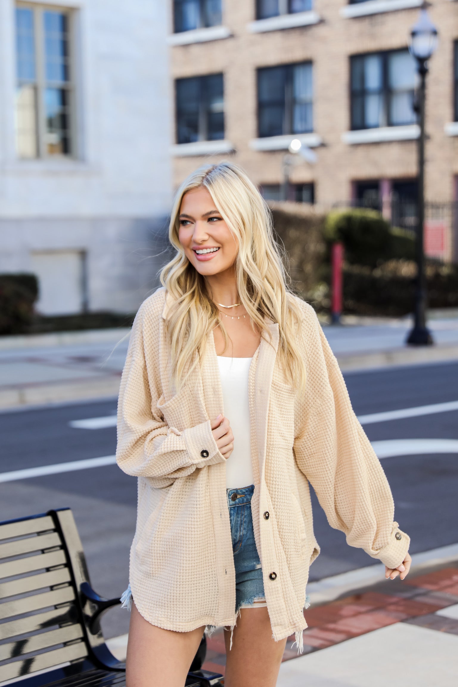 FINAL SALE - Inspired Style Waffle Knit Shacket