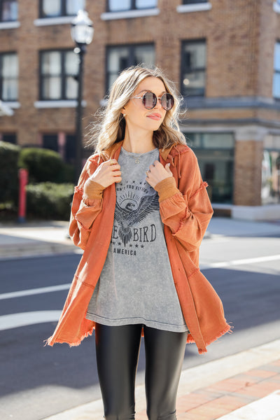 Thriving Trend Button-Up Hoodie