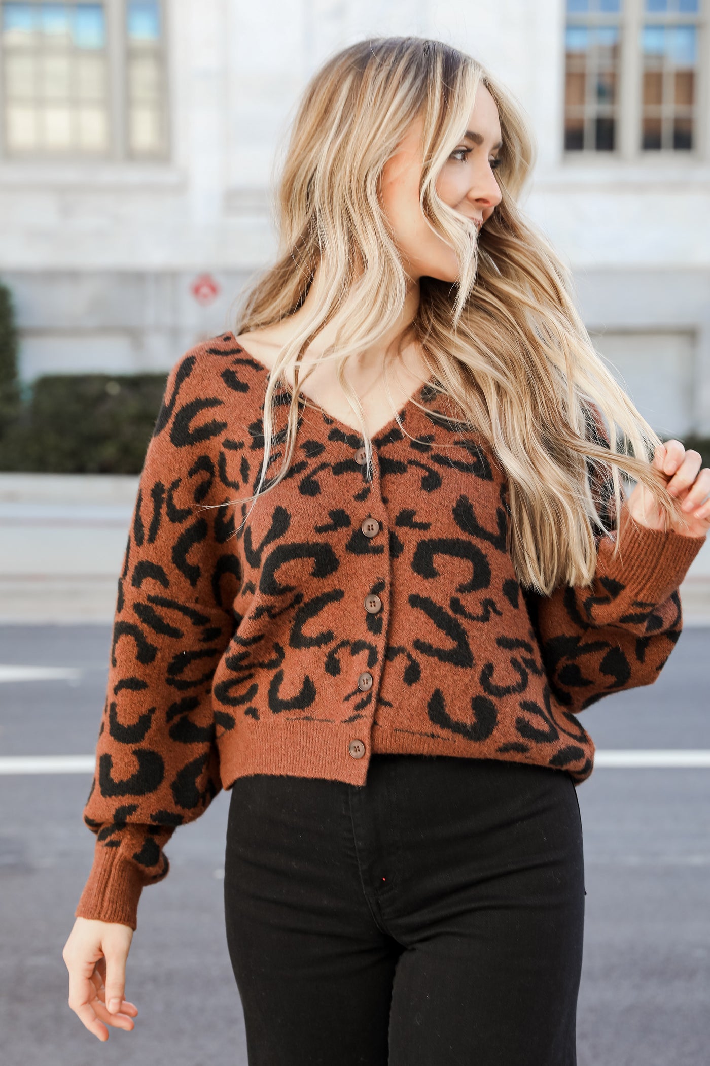 FINAL SALE - Wild Mannered Leopard Sweater Cardigan