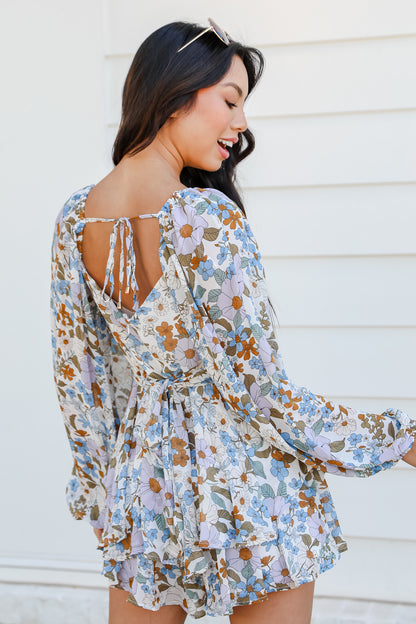Floral Romper back view