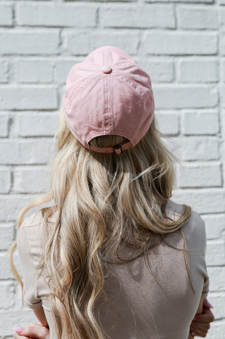 Hat in blush back view