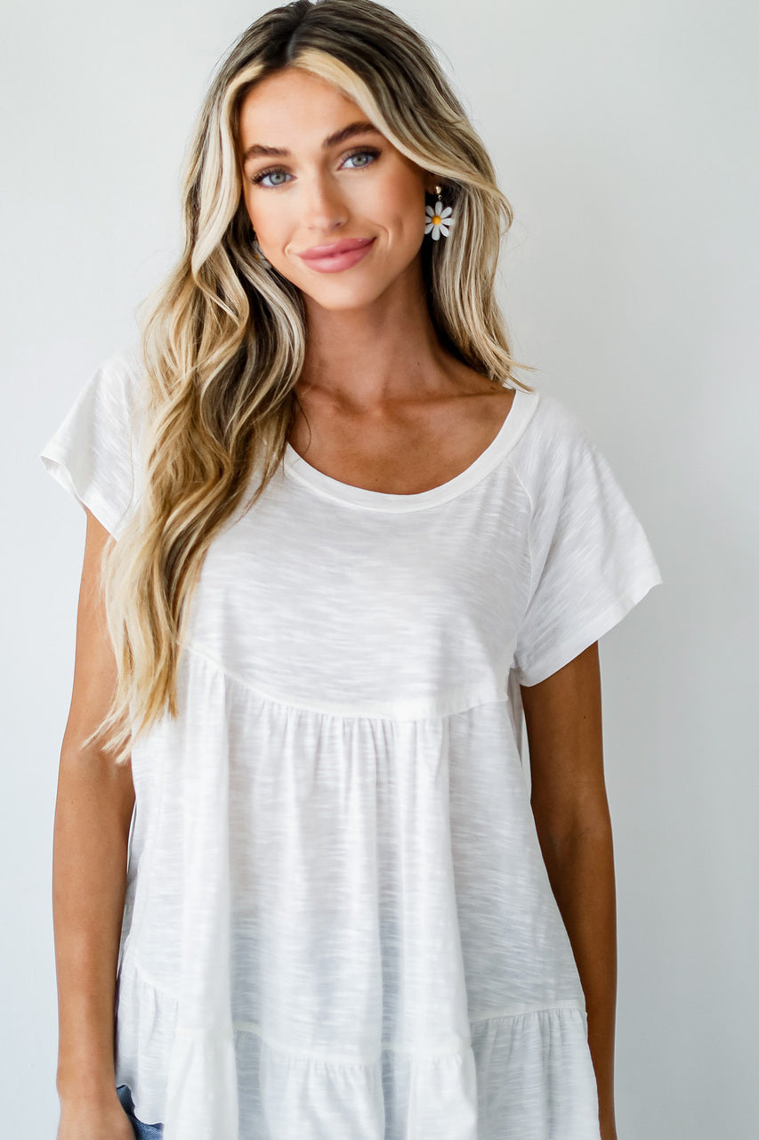 Babydoll Tee in white