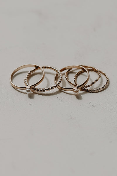 Kayla Pearl Ring Set