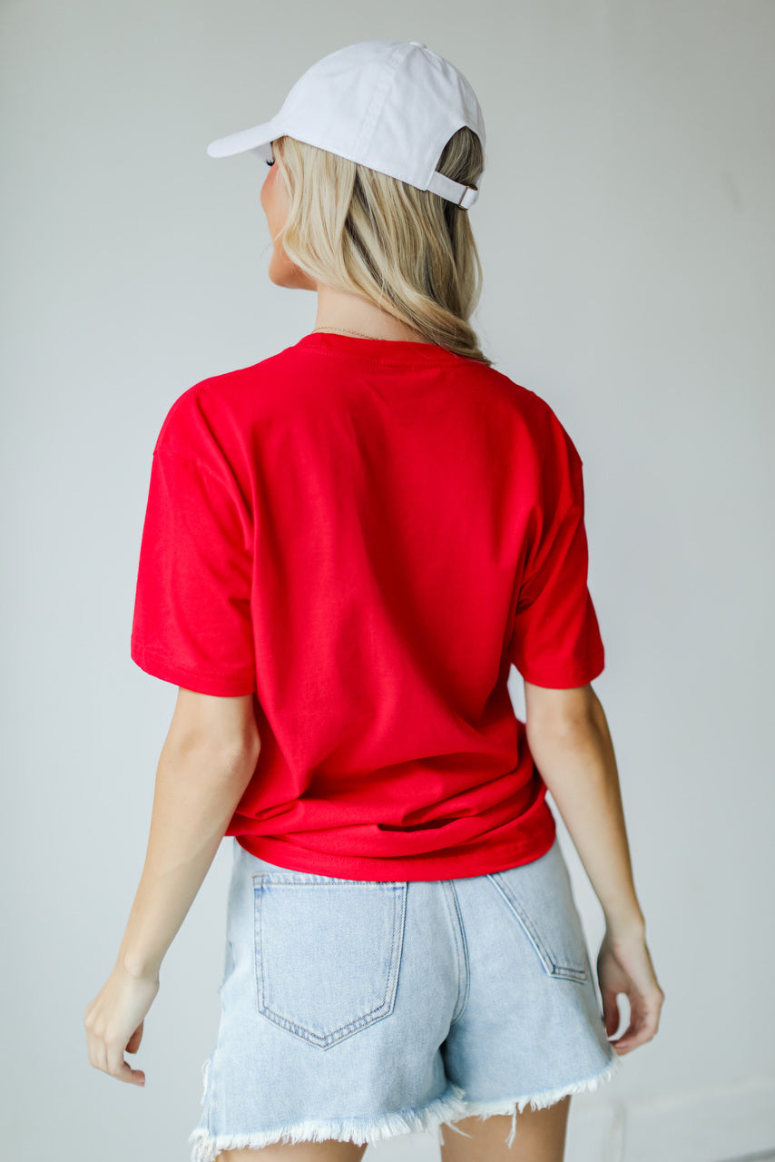 Red Atlanta Baseball Tee