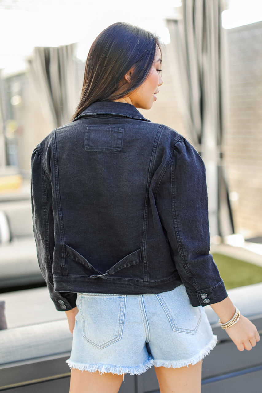 Now or Never Cropped Denim Jacket